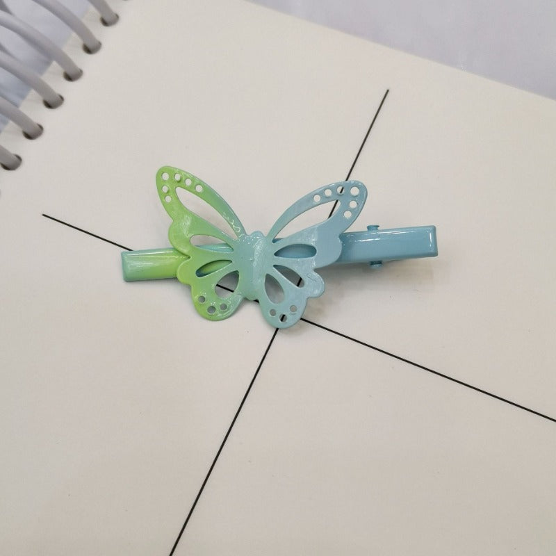 Wholesale Colorful Hollow Metal Butterfly Hairpins